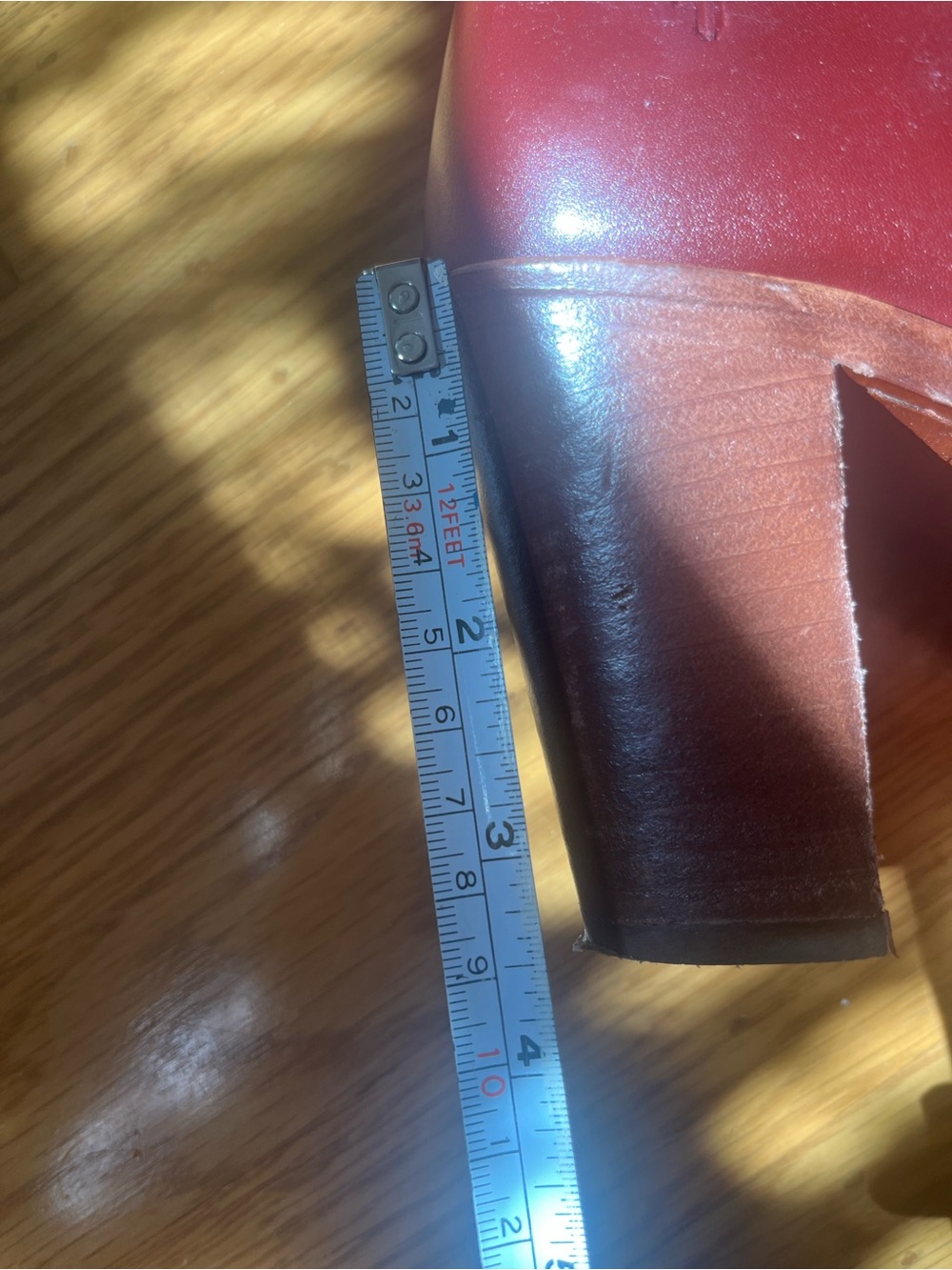 FRYE AND CO. Corinne Tall Deco Stitch Burgundy Leather Knee-High Heeled Boots - Picture 9 of 10